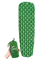 Надувной каремат походный, туристический WCG для кемпинга (зеленый)