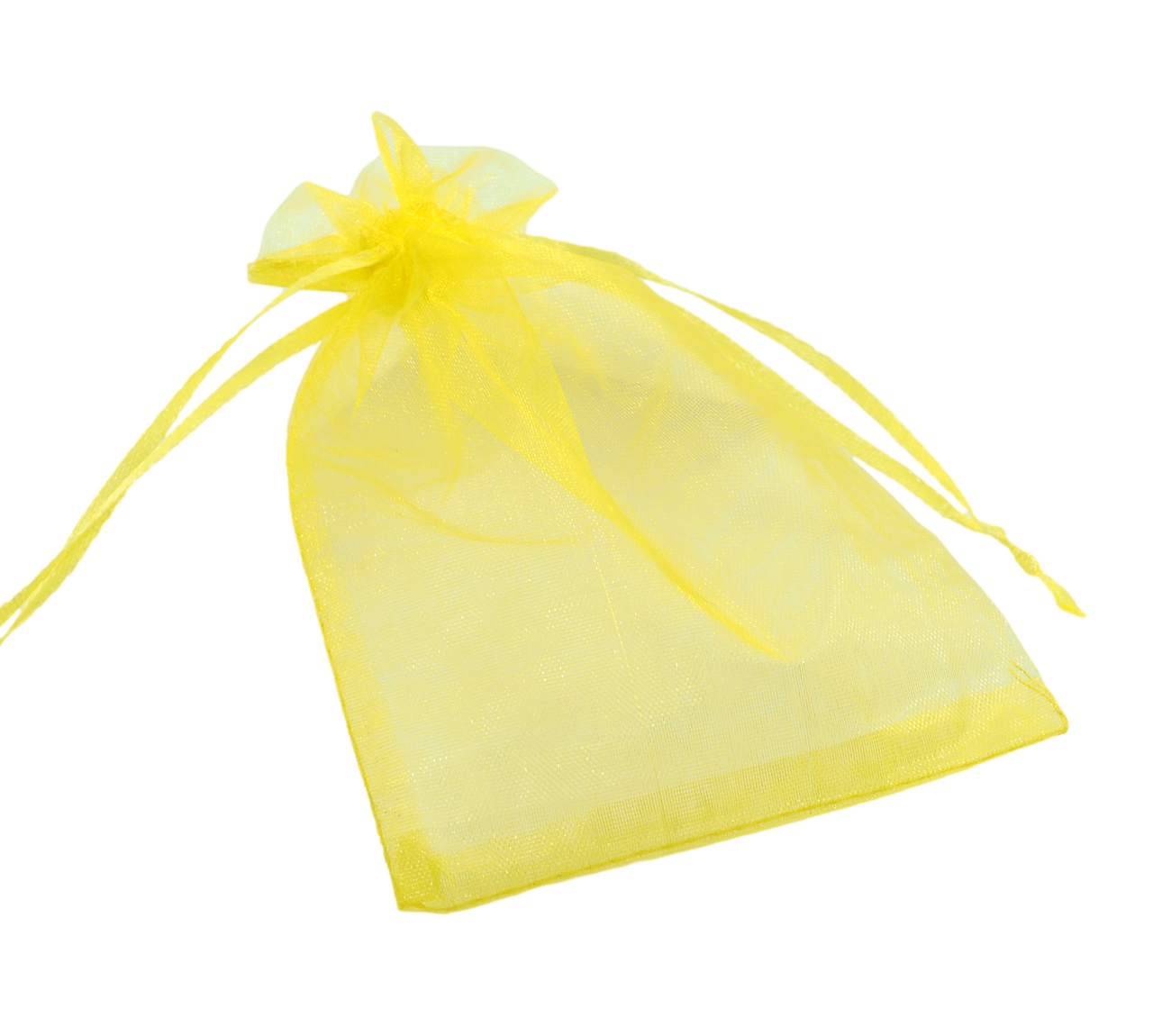 Мішечок подарунковий з органзи "Жовтий" розмір 10х15см ціна за 1 шт.
