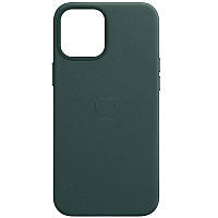Кожаный чехол Leather Case (AAA) with MagSafe and Animation для Apple iPhone 14 Pro Max Forest Green