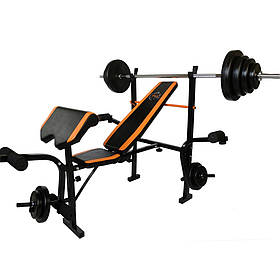 Лава для Жима Приставка Скотта Штанга 60 кг Гантелі спортивна лава для жиму з збірною штангою
