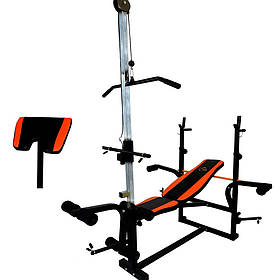 Лава тренувальна + Тяга, скота + штанга 50 кг лави зі штангою для дому та спортзалу, Силовий набір