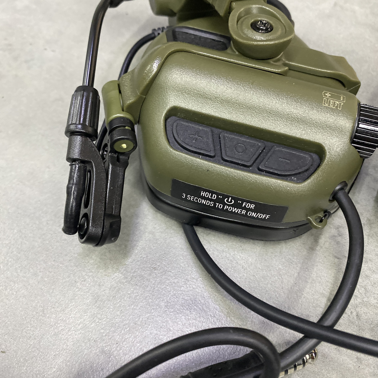 Наушники тактические Earmor M32X Mark3, активные, с креплением на шлем и съёмным микрофоном, цвет Олива - фото 9 - id-p1885862457