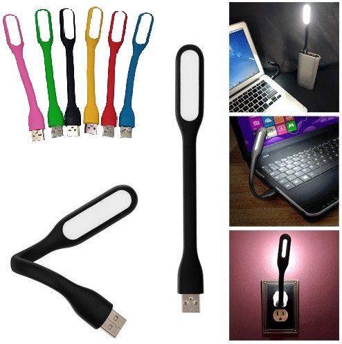 USB LED підсвітка-лампа для ноутбука, повербанка гнучка / 2759 МІКС, фото 1