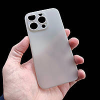 Айфон iPhone 15 Pro ультра тонкий чехол Titanium Grey PP 0.18мм TOP Quality