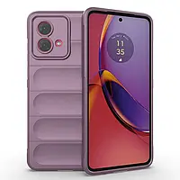 Протиударний силіконовий чохол для Motorola G84 5G пурпурний мікрофібра