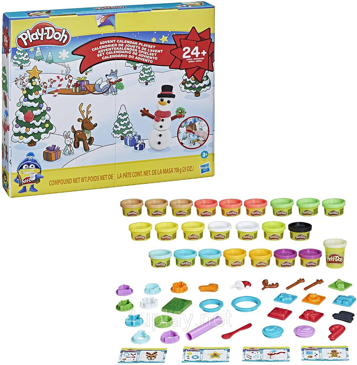 Адвент календар Плей До Подарунковий ігровий набір для ліплення, тісто Оригінал Play-Doh Advent Calendar F2377