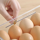 Контейнер для зберігання яєць 3 яруси 26*10*20 см на 30 яєць органайзер для яєць у холодильник, фото 6