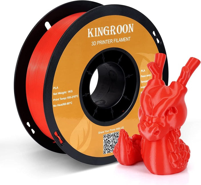 Пластик філамент для 3Д-друку KINGROON PLA Red, 1.75мм, 1кг, Червоний