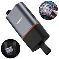 Автомобільний рятувальний молоток Baseus SharpTool Series Emergency Hammer Pro 650 mAh Black (C10934401111-00)