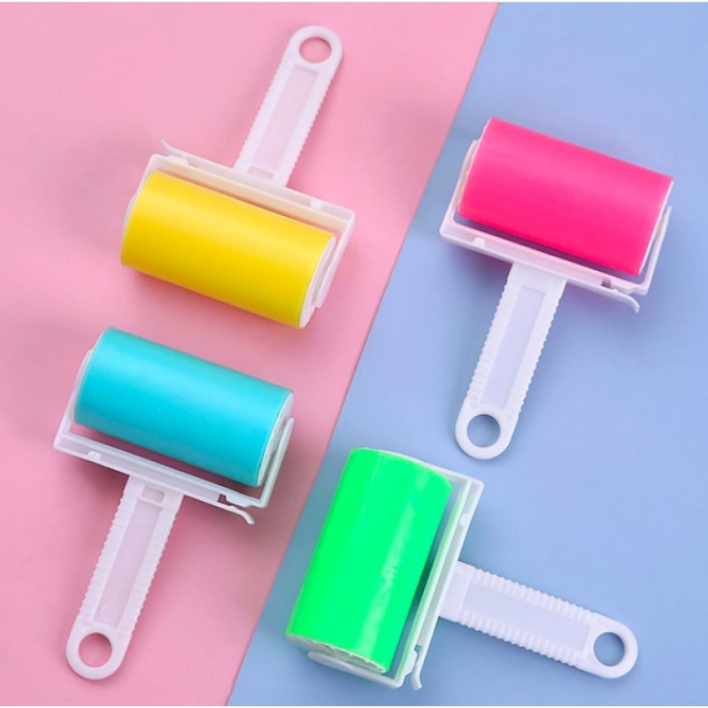 Липкий багаторазовий силіконовий валик для очищення одягу від шерсті Roller, Валик для чищення одягу