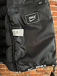 Чоловіча жилетка Nike (безрукавка) спортивний жилет стьобаний Туреччина чорний. Живе фото, фото 2