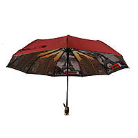 Женский зонт полуавтомат с двойной тканью Bellissimo, бордовый, топ