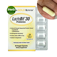 California Gold Nutrition, LactoBif, пробіотики, 30 млрд КУО, 60 капсул