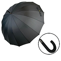 Напівавтоматична чоловіча парасоля-тростина на 16 спиць від Toprain, чорний, 01004-1