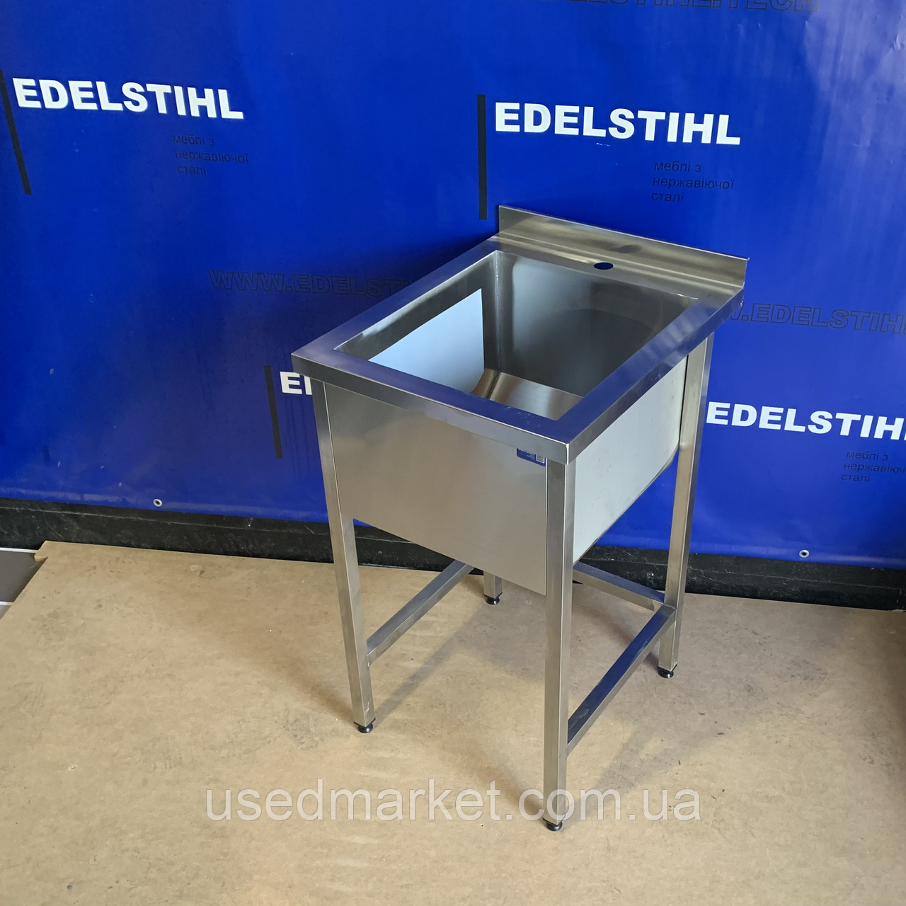 Ванна мийна виробнича нова з нержавіючої сталі одинарна 500х500 EdelStihl