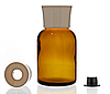 Коричневий флакон для аромадифузору 50 мл "Linda" з кришкою (флакон+пробка+кришка), фото 2