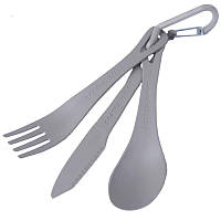 Набор столовых приборов Sea to Summit Delta Cutlery Set, (ложка, вилка, нож), серый