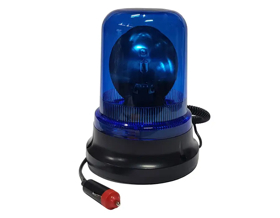Маячок проблисковий синій 12 В магнітне кріплення, фото 1
