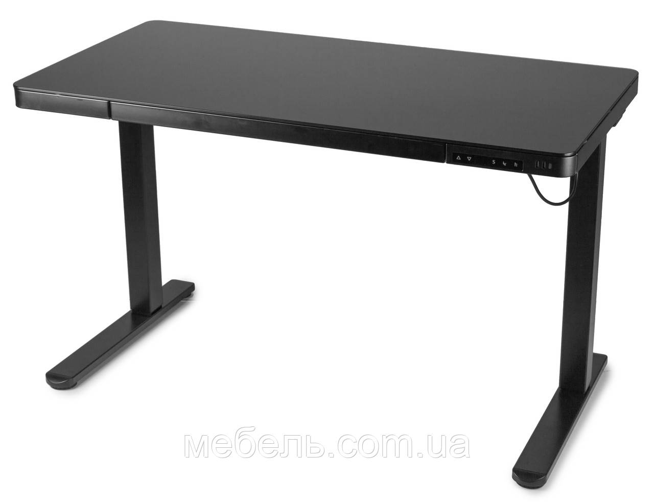 Регульований стіл Barsky StandUp black glass 1200*600 BST-11