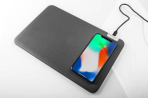 Геймерська поверхня з бездротовим зарядним пристроєм VR Wireless Fast Charger MOUSE PAD WMP- 213, фото 1