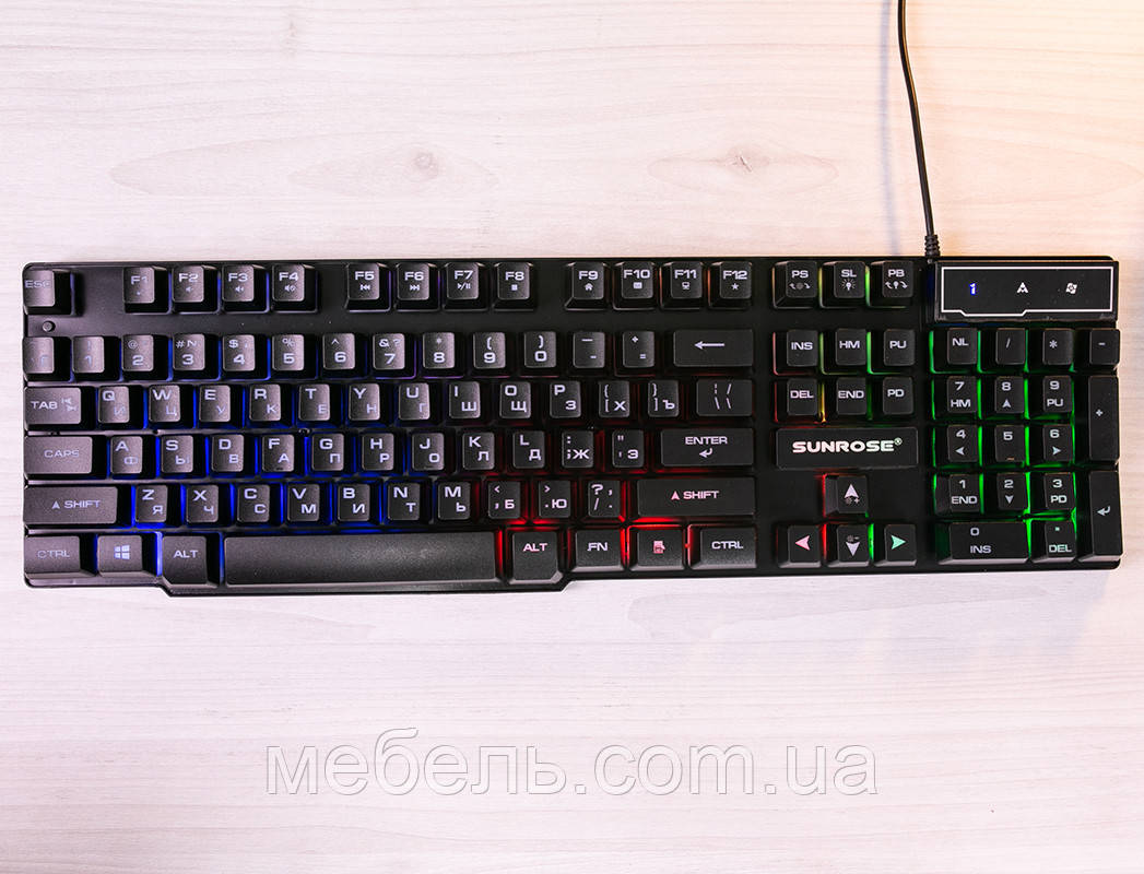 Клавіатура з підсвіткою VR PRO GAME RGB KEYBOARD DCS-1028 EN/RU