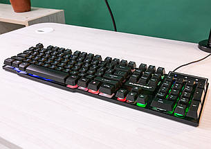 Клавіатура з підсвіткою VR PRO GAME RGB KEYBOARD DCS-1028 EN/RU, фото 3