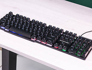 Клавіатура з підсвіткою VR PRO GAME RGB KEYBOARD DCS-1028 EN/RU, фото 4