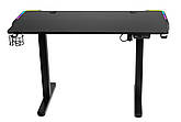 Регульований стіл Barsky StandUp Game black RGB-LED 1200*600 BST-01led