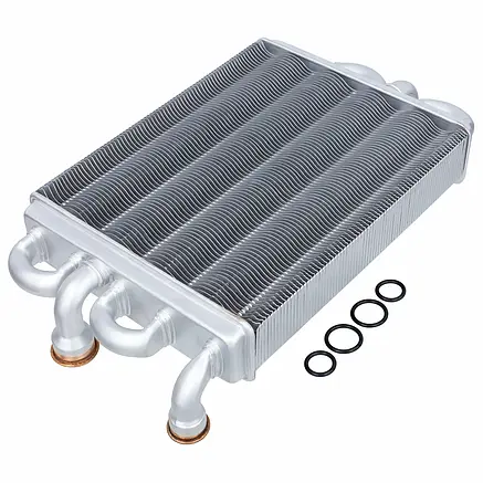 Бітермічний теплообмінник для газового котла Ferroli FerEasy F24D (арт. 39841310, 39837660, 902613760), фото 2