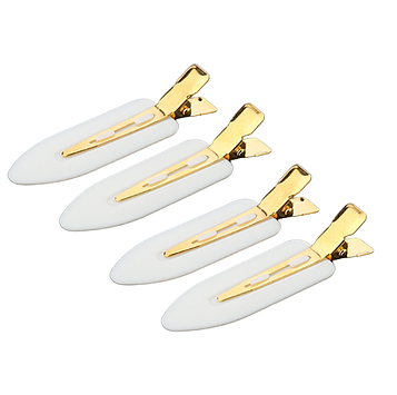 Затискачі для волосся Hots Professional Small White, 4 шт в упаковці (HP01165 WHT)
