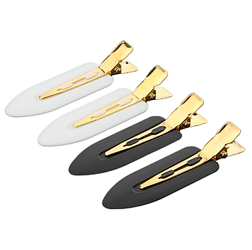 Затискачі для волосся Hots Professional Small Black&White, 4 шт в упаковці (HP01165 B&W)