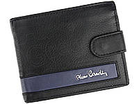 Чоловічий шкіряний гаманець Pierre Cardin CB TILAK26 324A RFID Чорний + синій -