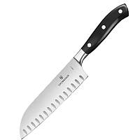 Нож кухонный Victorinox Forged Santoku Grand Maitre (лезвие: 170мм), черный, в п. коробке 7.7323.17G