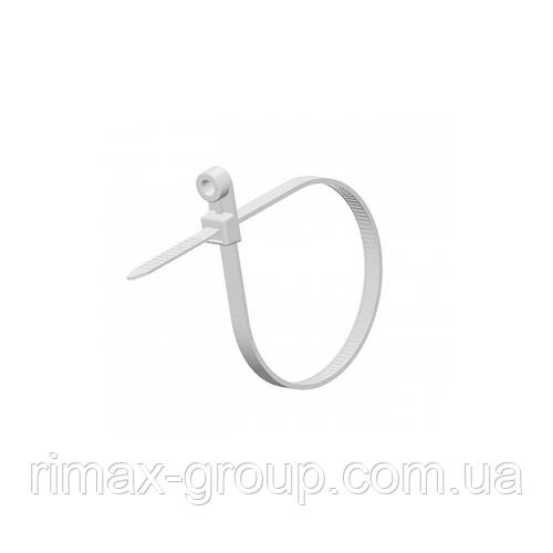 Хомут пластиковый (стяжка) Polax кабельный с монтажным кольцом 3,6х150 ...