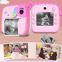 Фотокамера с принтером мгновенной печати "Эдинорг" Epic A20 Kids Design Розовый