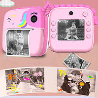 Фотокамера з принтером миттєвого друку "Единорг" Epic A20 Kids Design Рожевий