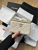Chanel Classic Beige Lambskin Pearl Crush Vanity Bag (Без ручки) 17 х 11 х 8 см