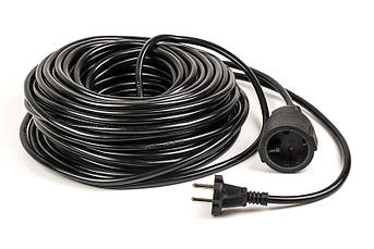 Підовжувач PowerPlant 50 м, 2x2.5мм2, 16А (JY-3021/50) (PPEA16M500S1)
