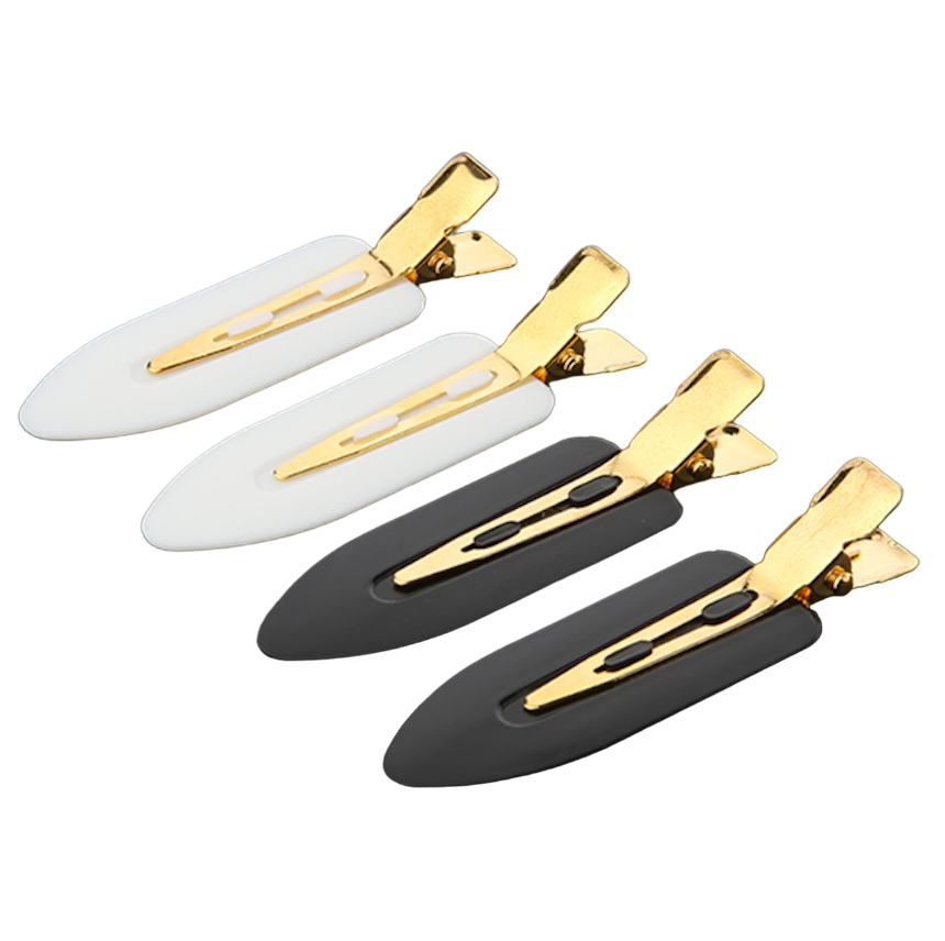 Затискачі для волосся Hots Professional Small Black&White, 4 шт в упаковці (HP01165 B&W), фото 1