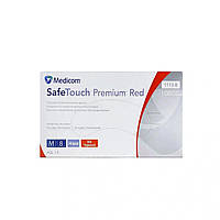 Перчатки нітрилові Medicom SafeTouch Red, розмір M, червоні, 100 шт