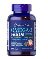 Omega-3 Fish Oil 1200mg + Vitamin D3 1000iu (90 soft)