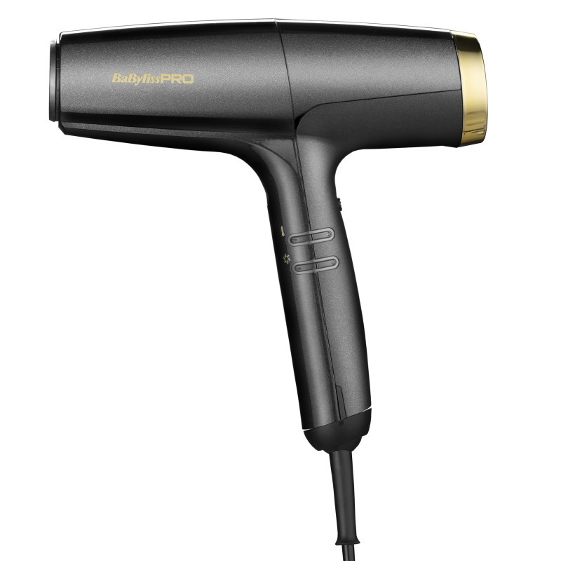 Фен для волосся з іонізацією і дифузором BaByliss PRO Falco Grey&Gold 2000W BAB8550E