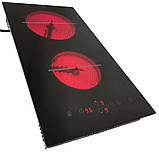 Електрична варильна поверхня дві великі конфорки Hi-light Domino Luxor LPS 341 DL Німеччина, фото 7