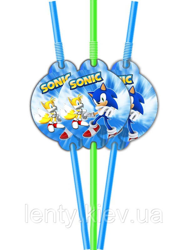 Трубочки "Сонік / Sonic" із гофрою (10 шт.) малотиражне видання