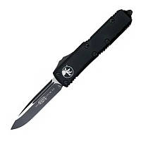 Ніж автоматичний Microtech UTX-85 Drop Point Tactical (довжина: 190 мм, лезо: 80 мм), чорний