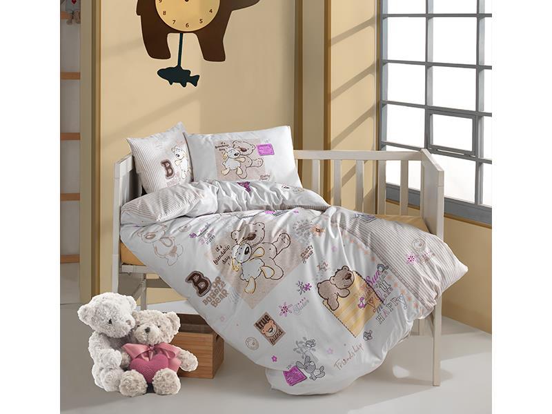 Комплект постільної білизни для новонароджених Clasy Baby Ranforce 100х150 Friendship