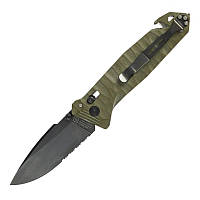 Ніж TB Outdoor CAC S200 Army Knife G10 напівсеррейтор (довжина 230 мм, лезо 85 мм), оливковий