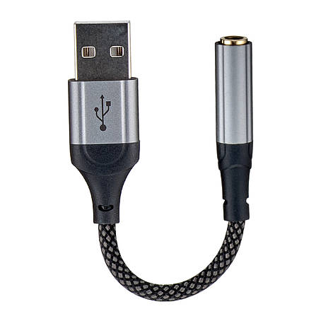 Адаптер Hoco LS36 Fresh external sound card USB to 3.5 Black, фото 1