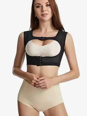 Коригувальний бюстгальтер для корекції грудей і постави Чорний розмір L, підтримка грудей із корекцією постави, фото 1