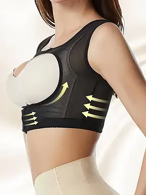 Коригувальний бюстгальтер для корекції грудей і постави Чорний розмір L, підтримка грудей із корекцією постави, фото 3